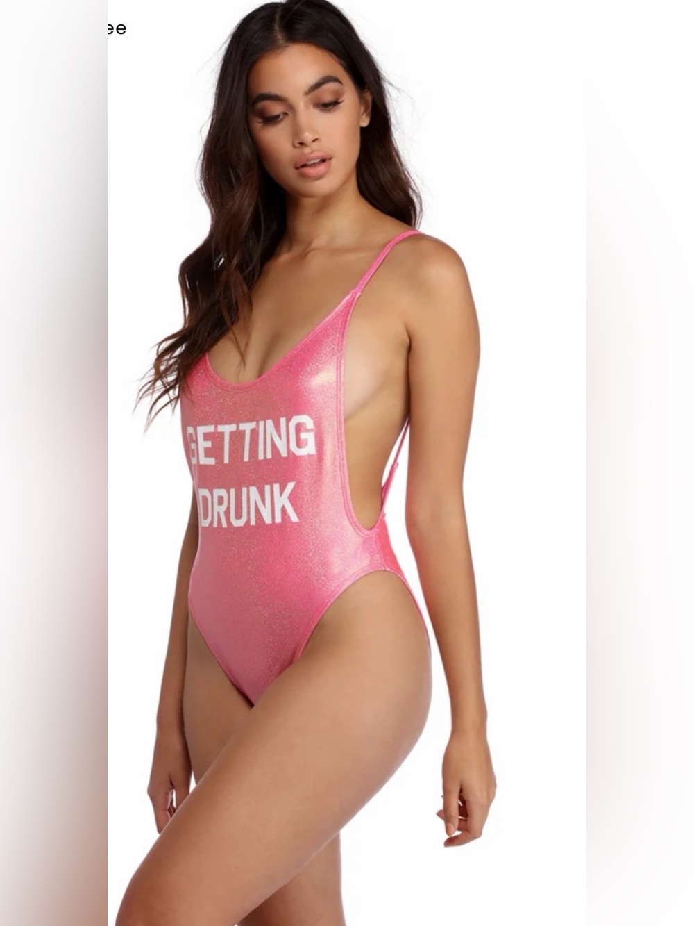 Windsor Pink 'Getting Drunk' One-Piece Swim Suit